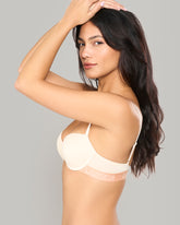 LA SENZA DEMI KNOCKOUT CDP LOGO CTN IVORY / 34B